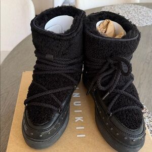 Inuikii Black Curly Rock Winter & Rain Boots
